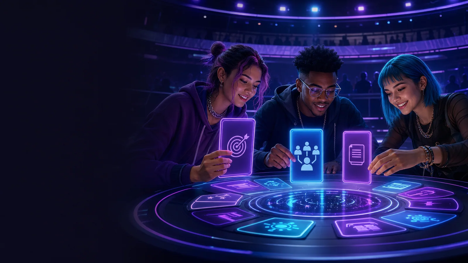 Equipo participando en un reto rápido de inteligencia artificial